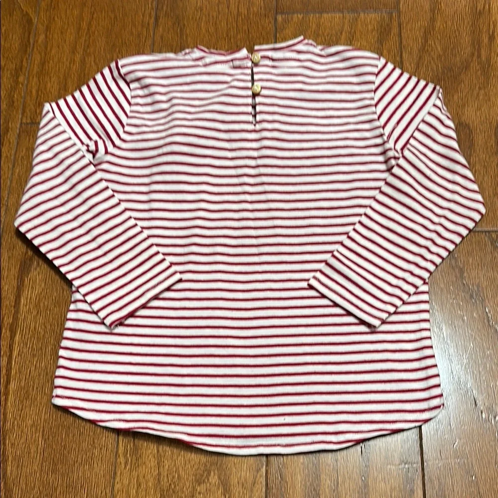 Zara girls Striped Red and White long sleeve size 2-3 - Picture 4 of 6